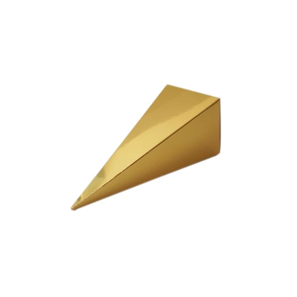 Karton Şeker Külahı Düz Renk 6x6x15.5 (25 Adet)  Gold