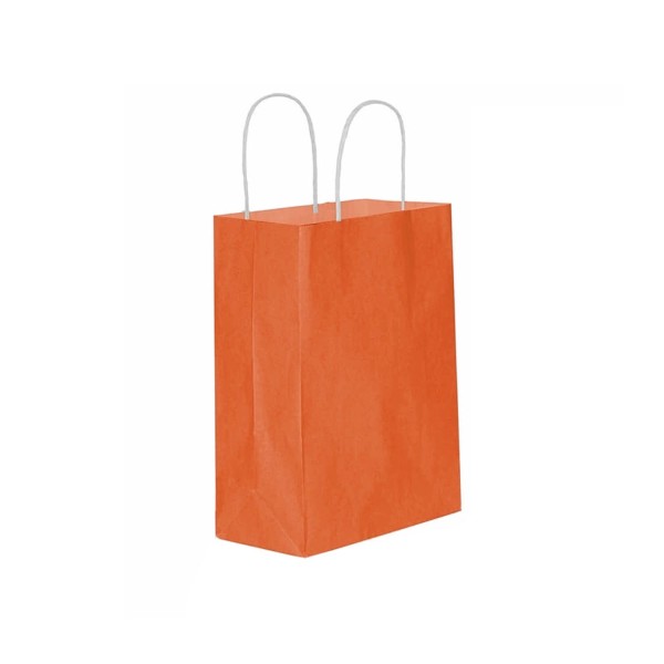 Kağıt Hediye Çantası Küçük Boy Düz Renk 18X24 Cm (25 Adet) Turuncu Kağıt Hediye Çantası Küçük Boy Düz Renk 18X24 Cm (25 Adet) Turuncu