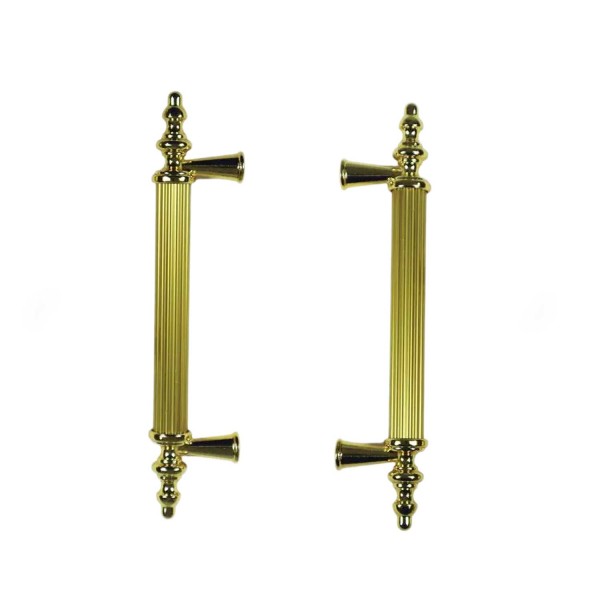 Kulp Silindir Çizgili  Plastik  Model 14 CM (2 Adet)  Gold