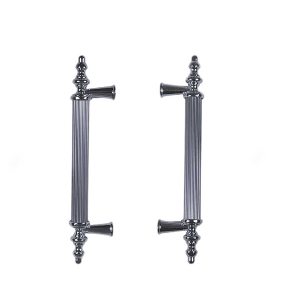 Kulp Silindir Çizgili  Zamak Kulp  Model 14 CM (2 Adet)  Gümüş
