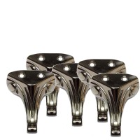 Metal Aysak Epoksi Tepsi Tesbih Kutusu Ve Aksesuar Ürünleri İçin Mini Ayak 10 lü  2,5 Cm  Gümüş