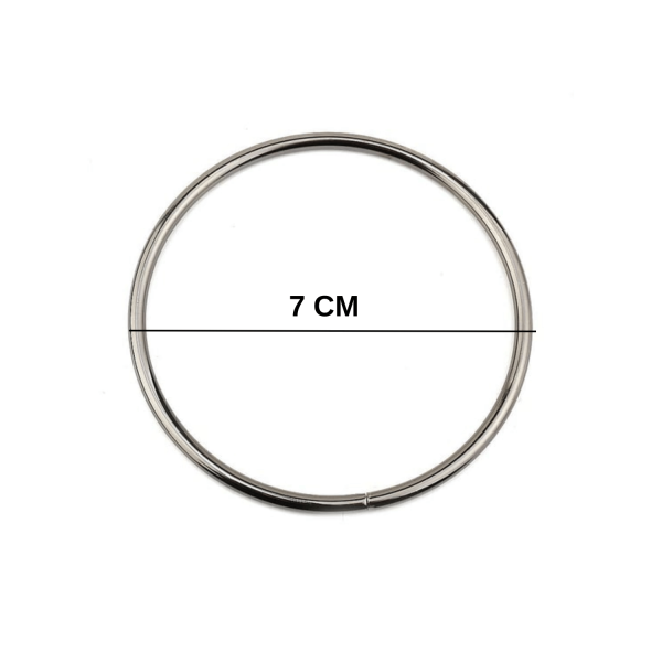 Metal Halka Çanta Halkası 7 CM (25 Adet) Gold Metal Halka Çanta Halkası 7 CM (25 Adet) Gold