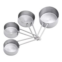 Metal Paslanmaz Ölçü Kaşıkları Ölçek Seti 4 Lü