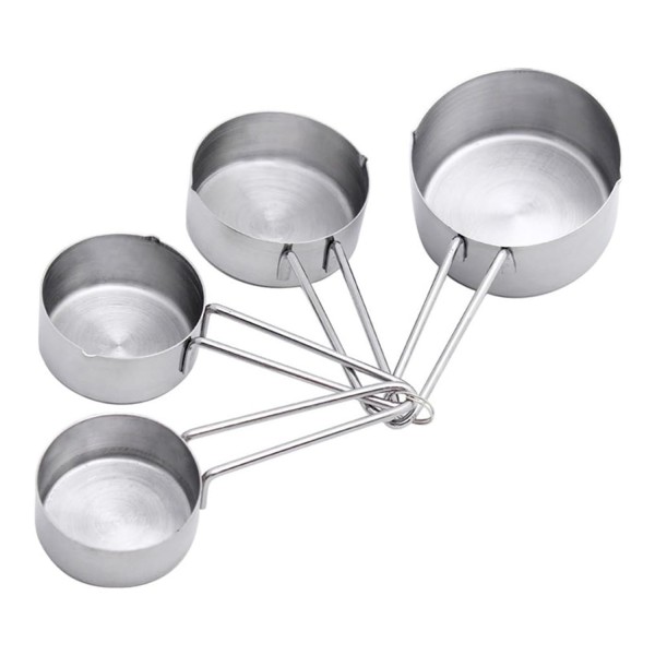 Metal Paslanmaz Ölçü Kaşıkları Ölçek Seti 4 Lü