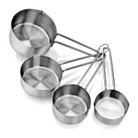 Metal Paslanmaz Ölçü Kaşıkları Ölçek Seti 4 Lü