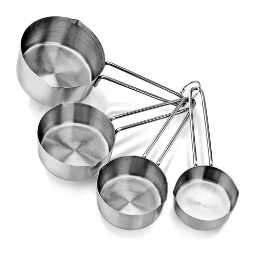 Metal Paslanmaz Ölçü Kaşıkları Ölçek Seti 4 Lü