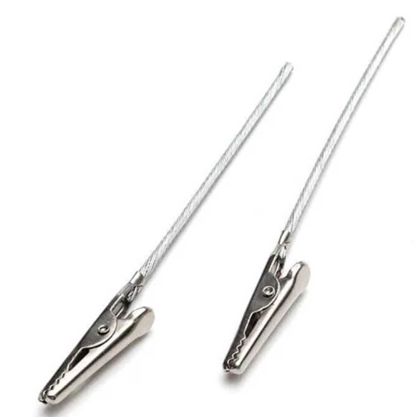 Metal Timsah Ağzı Tutacak Aparatı Epoksi İçin Metal Tutacak  9 CM (5 Adet)  Gümüş