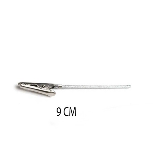 Metal Timsah Ağzı Tutacak Aparatı Epoksi İçin Metal Tutacak  9 CM (5 Adet)  Gümüş