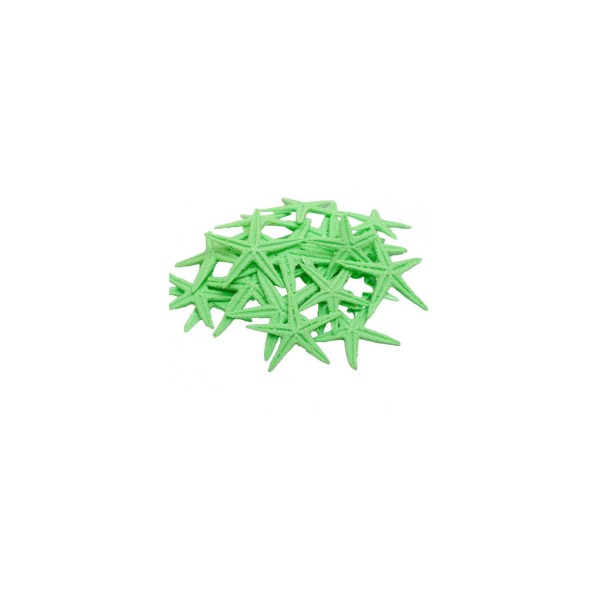 Polyester Deniz Yıldızı Minik Boy  0.5 CM- 1.5 CM (100 Adet)  Yeşil