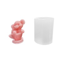 Silikon 3D Fincanın İçine Oturmuş Sevimli Fil Mum Kalıbı Silikon 3D Fincanın İçine Oturmuş Sevimli Fil Mum Kalıbı
