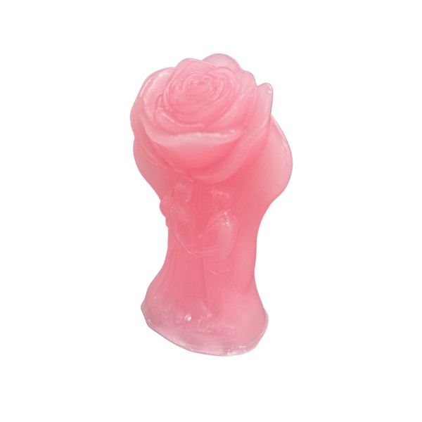 Silikon 3D Gül İçinde Çift Figürlü Mum Kalıbı