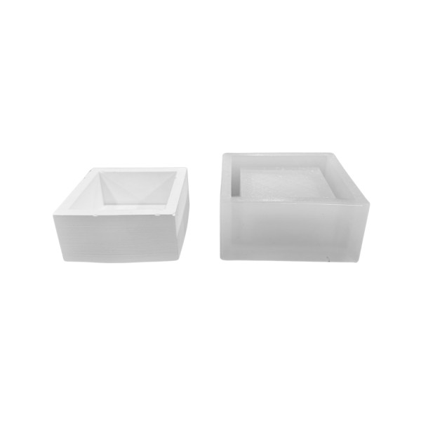 Silikon 3D Kare Taş Tozu Saksı ve Mumluk Kalıbı Silikon 3D Kare Taş Tozu Saksı ve Mumluk Kalıbı