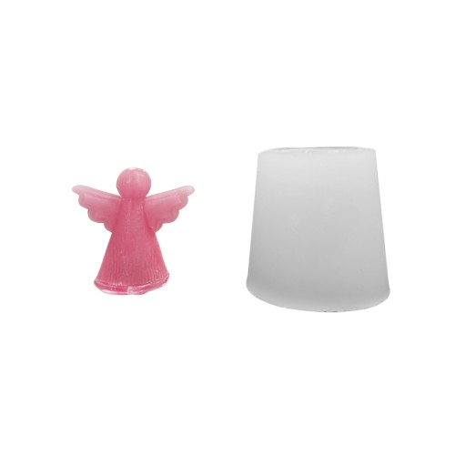 Silikon 3D Sade Minimalist Melek Mum Kalıbı