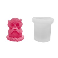 Silikon 3D Sevimli Kalp Yapan Baykuş Mum Kalıbı Silikon 3D Sevimli Kalp Yapan Baykuş Mum Kalıbı