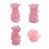 Silikon 3D Vazo Formlu Gül Mum Kalıbı Silikon 3D Vazo Formlu Gül Mum Kalıbı