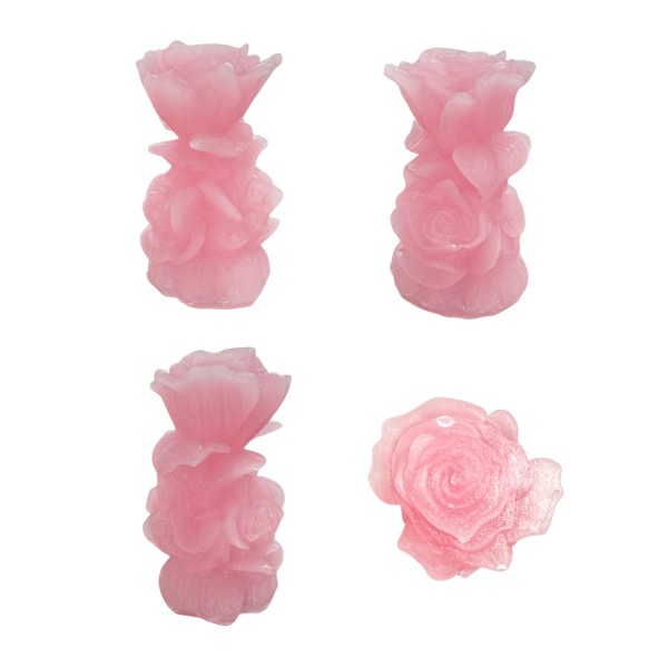 Silikon 3D Vazo Formlu Gül Mum Kalıbı Silikon 3D Vazo Formlu Gül Mum Kalıbı