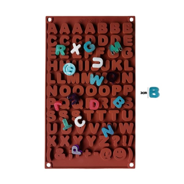 Silikon Bubble Alfabe Harfleri Çikolata Kalıbı 2 CM