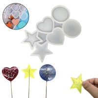 Silikon Çok Şekilli Lolipop Kalıbı (Yıldız, Yuvarlak, Daire) - Şeker & Çikolata Kalıbı Silikon Çok Şekilli Lolipop Kalıbı (Yıldız, Yuvarlak, Daire) - Şeker & Çikolata Kalıbı