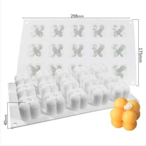 Silikon Çoklu Bubble Mum Kalıbı 15 Li Küçük Boy