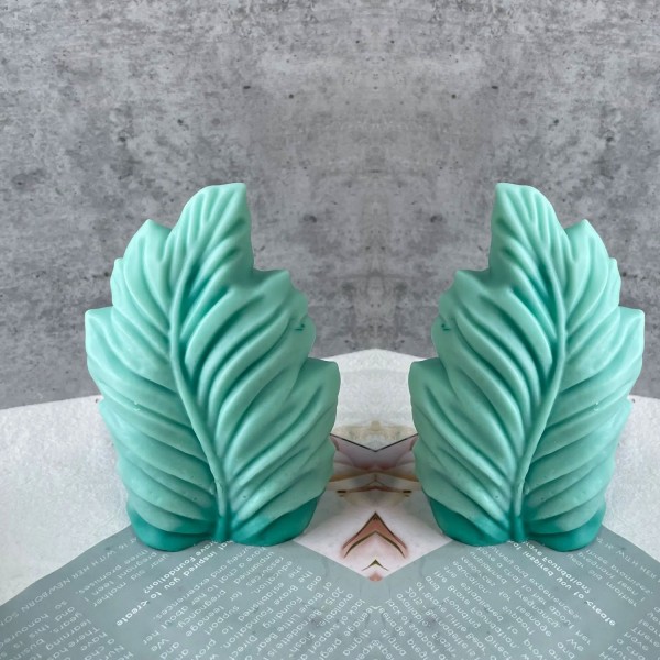 Silikon Mum 3D Geometrik Büyük Boy Yaprak Sabun Beton Ve Taş Tozu Kalıbı