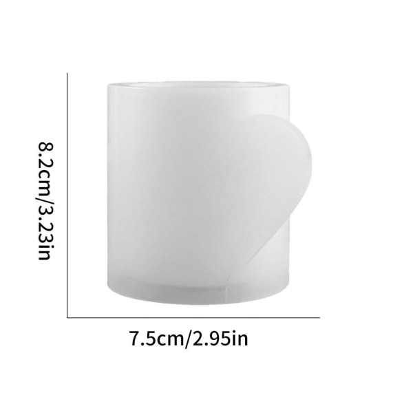 Silikon Kalıp Beton Yarım Kalp Çiçek Saksıları Sukulent Saksılar Ve Mumluk Kalıbı