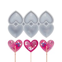 Silikon Kalıp Kalp Model Bombeli ve Düz Şeker Lolipop Kalıbı 6 Lı Silikon Kalıp Kalp Model Bombeli ve Düz Şeker Lolipop Kalıbı 6 Lı