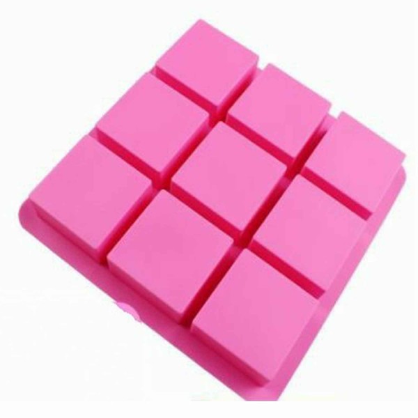 Silikon Kare Kek Kurabiye Pasta Pişirme Kalıbı 9 LU 25X25 CM