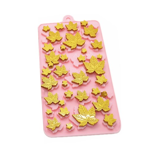 Silikon Kek Kalıp Çikolata Yaprak Kalıbı Çınar Yaprağı Şeker Hamuru Taş Tozu Kalıbı