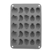 Silikon Meyve Figürleri (Çilek, Ananas, Üzüm, Muz, Elma) Haribo Çikolata Ve Jelibon Kalıbı