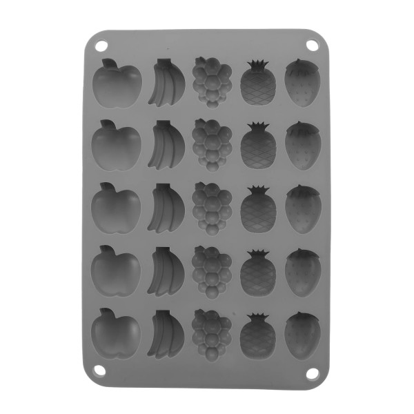 Silikon Meyve Figürleri (Çilek, Ananas, Üzüm, Muz, Elma) Haribo Çikolata Ve Jelibon Kalıbı