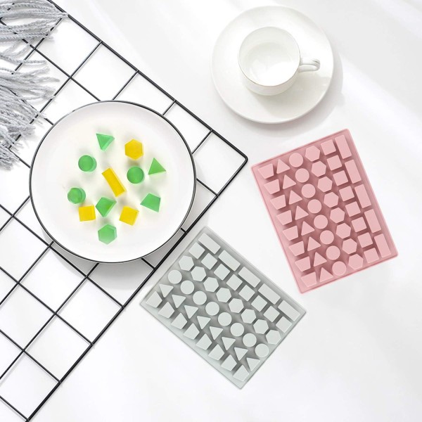 Silikon Minyatür Geometrik Şekiller Haribo Çikolata Ve Jelibon Kalıbı