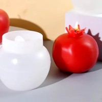 Silikon Mum 3D Nar Model Sabun Beton Ve Taş Tozu Kalıbı