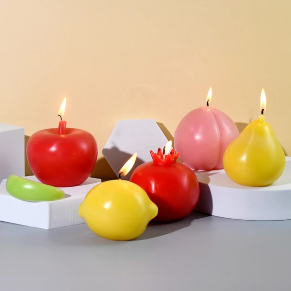 Silikon Mum 3D Nar Model Sabun Beton Ve Taş Tozu Kalıbı