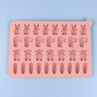 Silikon Tavşan Hayvan Havuç Figürleri Haribo Çikolata Ve Jelibon Kalıbı