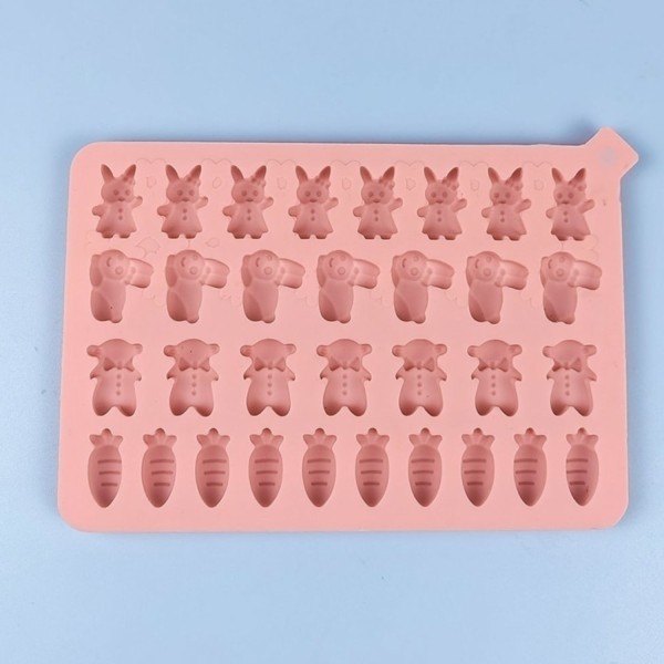 Silikon Tavşan Hayvan Havuç Figürleri Haribo Çikolata Ve Jelibon Kalıbı