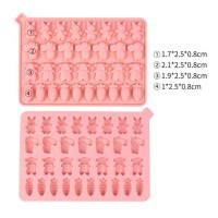 Silikon Tavşan Hayvan Havuç Figürleri Haribo Çikolata Ve Jelibon Kalıbı