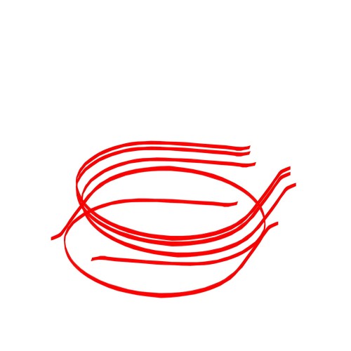 Süslenmemiş Tel Taç Metal 3 MM (12 Adet)  Kırmızı