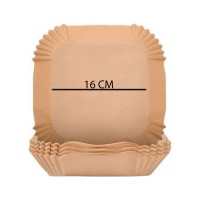 Tek Kullanımlık Tabak Kare Air Fryer Için Pişirme Kağıdı 50'li 16 CM Tek Kullanımlık Tabak Kare Air Fryer Için Pişirme Kağıdı 50'li 16 CM
