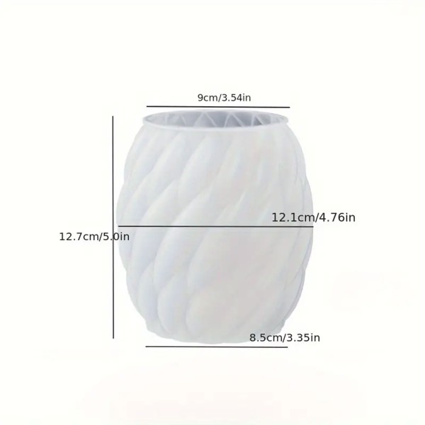 Silikon Mum Yağmur Damlası Şekilli Büyük Boy 3D Geometrik Kavisli Sütun Sabun Kalıbı