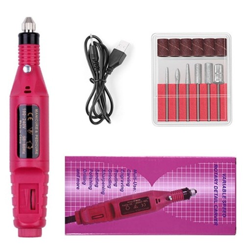 Vovento Elektrikli 6 Başlıklı Hız Ayarlı Manikür Pedikür Seti