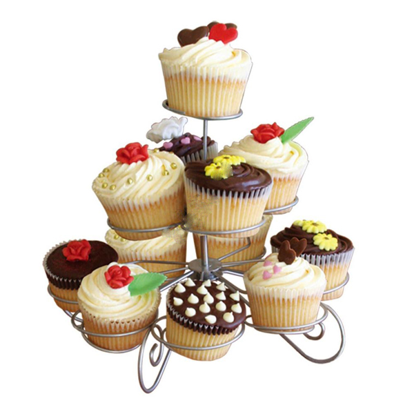 Metal Cupcake Standı 3 Katlı / 13'Lü Kek Standı Metal Cupcake Standı 3 Katlı / 13'Lü Kek Standı