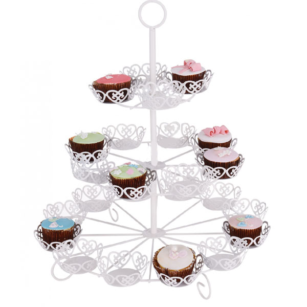 Metal Cupcake Standı 3 Katlı / 24'Lü Kek Standı Metal Cupcake Standı 3 Katlı / 24'Lü Kek Standı