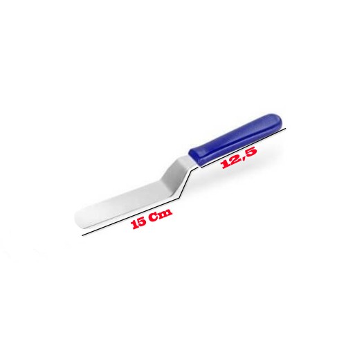 Eğik Pasta Sıvama Spatulası Oval Uçlu B10 15  CM