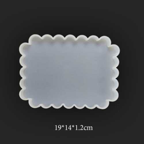 Epoksi Silikon Kalıp Fırfırlı Tepsi Kalıbı 14 X 19 CM Epoksi Silikon Kalıp Fırfırlı Tepsi Kalıbı 14 X 19 CM