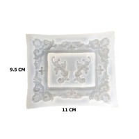 Epoksi Silikon Kalıp Fotoğraf Çerçevesi Yapraklı  9.5X11 CM
