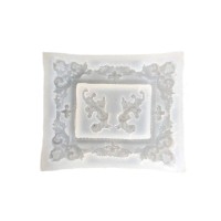 Epoksi Silikon Kalıp Fotoğraf Çerçevesi Yapraklı  9.5X11 CM