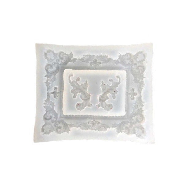 Epoksi Silikon Kalıp Fotoğraf Çerçevesi Yapraklı  9.5X11 CM