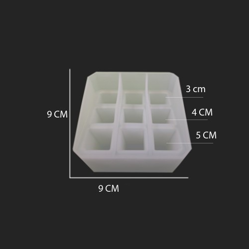 Epoksi Silikon Kalıp Makyaj Ve Kalemlik Kutusu 9X9 CM Epoksi Silikon Kalıp Makyaj Ve Kalemlik Kutusu 9X9 CM
