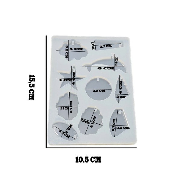 Epoksi Silikon Kalıp Onlu Kalıp Balık Ve Yıldızlı 15X10.5 CM E294 Epoksi Silikon Kalıp Onlu Kalıp Balık Ve Yıldızlı 15X10.5 CM E294