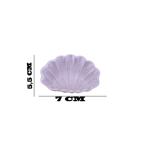 Polyester İstiridye Deniz Kabuğu Şekilli 7 CM (25 Adet)  Sedef